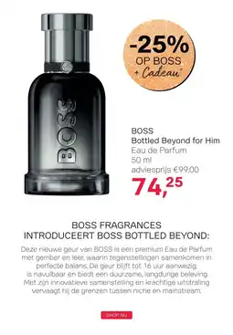 Pour Vous BOSS Bottled Beyond for Him aanbieding