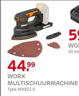 Praxis WORX MULTISCHUURMACHINE aanbieding