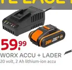 Praxis WORX ACCU + LADER 20 aanbieding