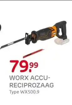 Praxis WORX ACCU- RECIPROZAAG aanbieding