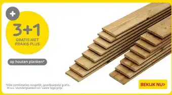 Praxis houten planken aanbieding