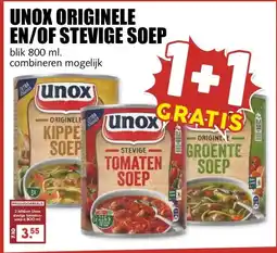 MCD Supermarkt UNOX ORIGINELE EN/OF STEVIGE SOEP aanbieding