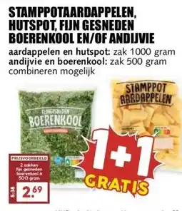 MCD Supermarkt STAMPPOTAARDAPPELEN, HUTSPOT, FIJN GESNEDEN BOERENKOOL EN/OF ANDIJVIE aanbieding