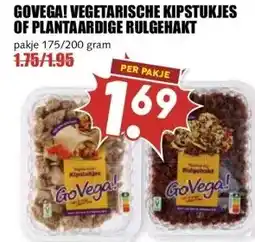 MCD Supermarkt GOVEGA! VEGETARISCHE KIPSTUKJES OF PLANTAARDIGE RULGEHAKT aanbieding