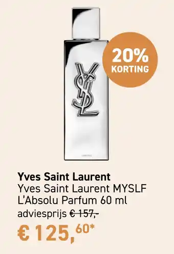 Mooi parfumerie Yves Saint Laurent MYSLF L'Absolu Parfum 60 ml aanbieding