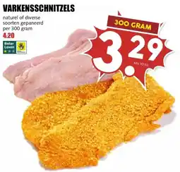 MCD Supermarkt VARKENSSCHNITZELS aanbieding