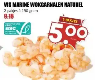 MCD Supermarkt VIS MARINE WOKGARNALEN NATUREL aanbieding