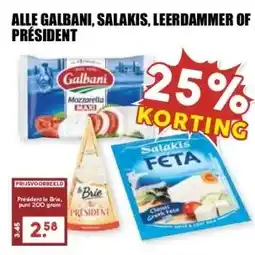 MCD Supermarkt ALLE GALBANI, SALAKIS, LEERDAMMER OF PRÉSIDENT aanbieding