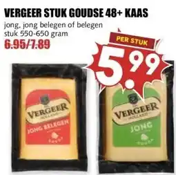 MCD Supermarkt VERGEER STUK GOUDSE 48+ KAAS aanbieding