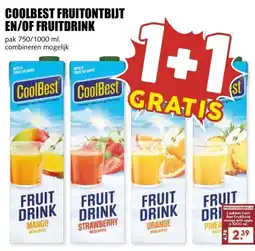 MCD Supermarkt COOLBEST FRUITONTBIJT EN/OF FRUITDRINK aanbieding
