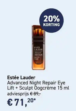 Mooi parfumerie Estée Lauder Advanced Night Repair Eye Lift + Sculpt Oogcrème 15 ml aanbieding