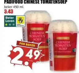 MCD Supermarkt PADIFOOD CHINESE TOMATENSOEP aanbieding