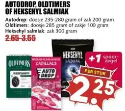 MCD Supermarkt AUTODROP. OLDTIMERS OF HEKSEHYL SALMIAK aanbieding