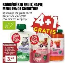 MCD Supermarkt BONBÉBÉ BIO FRUIT, HAPJE, MENU EN/OF SMOOTHIE aanbieding