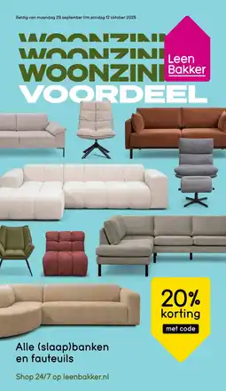 Leen Bakker Alle (slaap)banken en fauteuils aanbieding