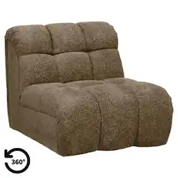 Leen Bakker Draaifauteuil Beau - stof Raven - bruin aanbieding