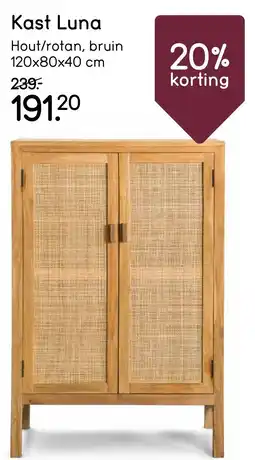 Leen Bakker Kast Luna aanbieding