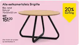 Leen Bakker Alle eetkamertafels Brigitte aanbieding