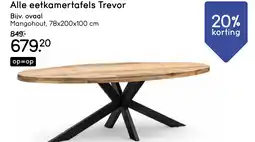 Leen Bakker Alle eetkamertafels Trevor aanbieding