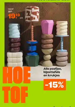 Kwantum Alle poefjes, bijzettafels en krukjes aanbieding