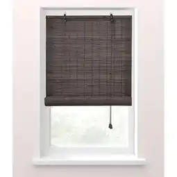 Leen Bakker Fenstr Rolgordijn bamboe antraciet - 60x180 cm aanbieding