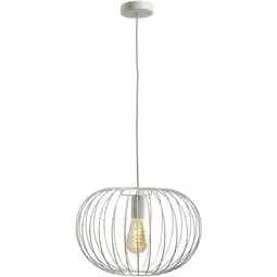 Leen Bakker Hanglamp Jade - lichtgrijs - 120x26xØ38 cm aanbieding