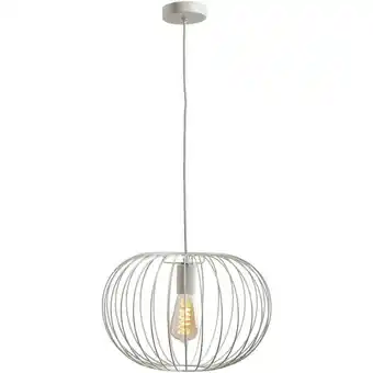Leen Bakker Hanglamp Jade - lichtgrijs - 120x26xØ38 cm aanbieding