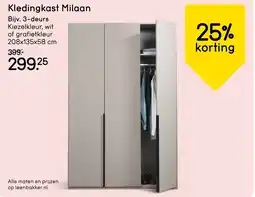 Leen Bakker Kledingkast Milaan aanbieding