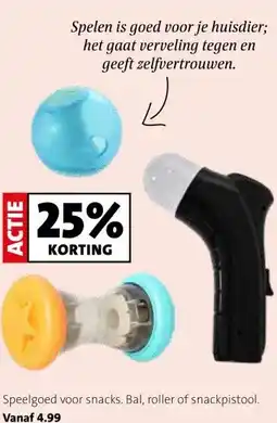 Intratuin Speelgoed voor snacks. Bal, roller of snackpistool. aanbieding