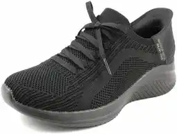 Amazon Skechers Trainers Tonal Stretch Knit Fixed Laced zwart aanbieding