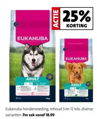 Intratuin Eukanuba hondenvoeding. aanbieding