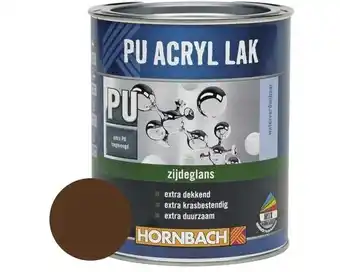 Hornbach HORNBACH PU Acryl lak zijdeglans notenbruin 750 ml aanbieding