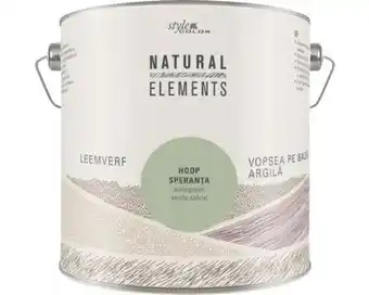 Hornbach NATURAL ELEMENTS Leemverf Hoop saliegroen 2,5 l aanbieding