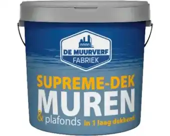 Hornbach DE MUURVERFFABRIEK Supreme-dek muurverf wit 10 l aanbieding