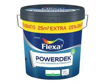 Hornbach FLEXA Powerdek muren & plafonds wit 10 l + 25% aanbieding