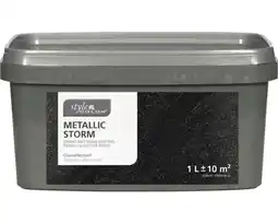Hornbach STYLECOLOR Effectverf muur Metallic Storm zwart met gouden glitters 1 l aanbieding