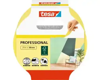 Hornbach TESA Professional Indoor schilderstape geel 25 m x 38 mm aanbieding