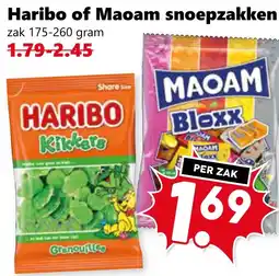 CoopCompact Haribo of Maoam snoepzakken aanbieding