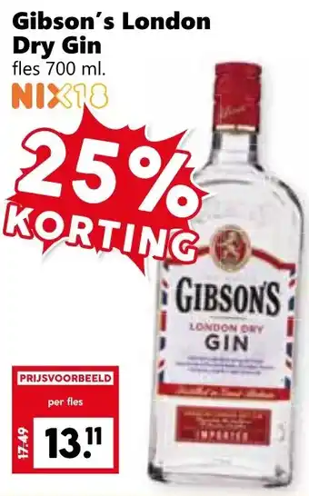CoopCompact Gibson's London Dry Gin aanbieding
