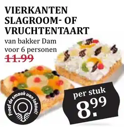 CoopCompact VIERKANTEN SLAGROOM-OF VRUCHTENTAART aanbieding