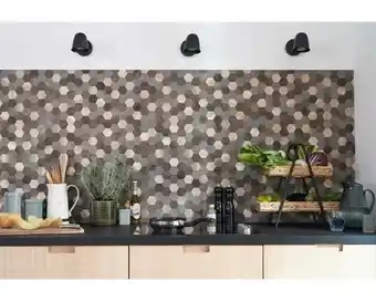 Hornbach D-C-FIX Plaktegel PVC zelfklevend Premium hexagons bruin/grijs 30,4x30,4 cm 1 stuk aanbieding