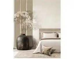 Hornbach Wandpaneel akoestisch Strips vilt Dune 240x20 cm aanbieding