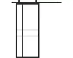 Hornbach PERTURA Stalen schuifdeur industrieel 2603 helder glas 100x215 cm met rail basic aanbieding