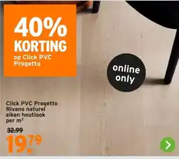 GAMMA Click PVC Progetto Rivano naturel aanbieding