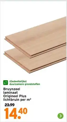 GAMMA Bruynzeel laminaat Origineel Plus lichtbruin aanbieding