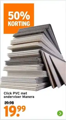 GAMMA Click PVC met ondervloer Manera aanbieding