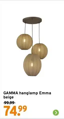 GAMMA GAMMA hanglamp Emma beige aanbieding