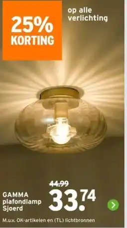 GAMMA GAMMA plafondlamp Sjoerd aanbieding