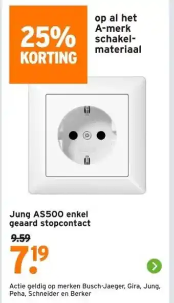 GAMMA Jung AS500 enkel geaard stopcontact aanbieding