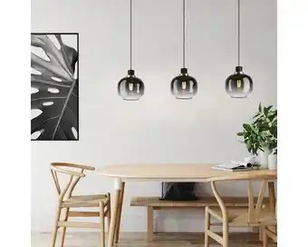 Hornbach EGLO Hanglamp Oilella 3-lichts zwart-grijs aanbieding